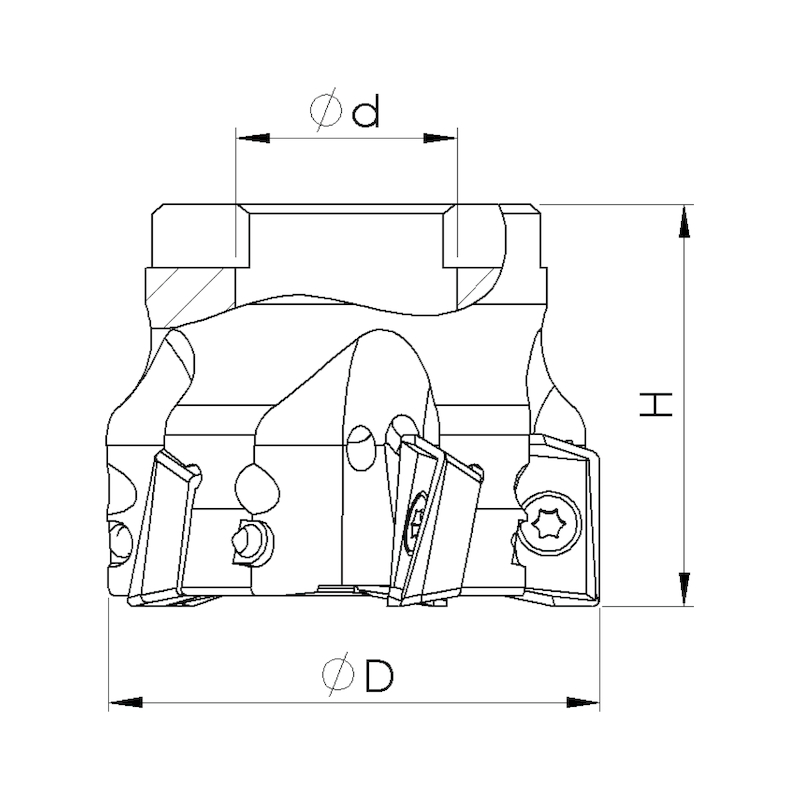 90° ADMX 1606 Face Milling - Heikenei